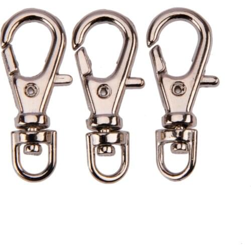 Wholesale 200piece 23mm Rhodium Plated Swivel Lobster Claw Clasps Keychain Holder Findings SLC-06