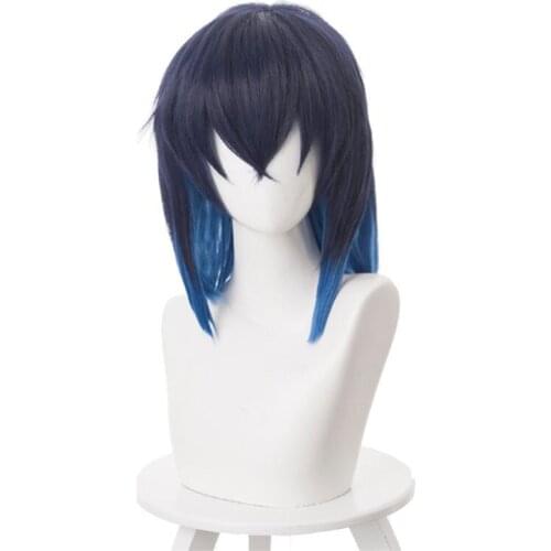 Kimetsu no Yaiba Demon Slayer Hashibira Inosuke Cosplay Wig Hair Halloween Carnival Wigs 35cm