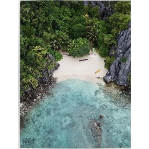 Canvas HD Printed Poster Home Isolated Beach Tree Cartoo View Decor Paintings Wall Art Picture For Living Room Modular Framed