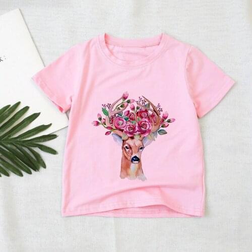2021 Plant Elephant Harajuku Shirts Kid Boys Funny Girls T-shirt Harajuku Kids Tops Clothes Girl Retro Pop Streetwear Crew Neck