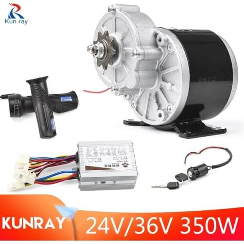 Electric Bicycle Motor Brush DC Gear Motor MY1016Z3 24V 36V 350W MTB Bike Scooter Ebike Brushed Motor E-Bike Conversion Kit