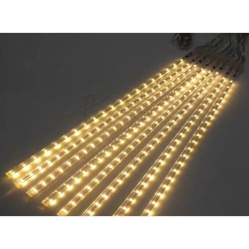 LED Meteor Shower Rain Tube string Light Snowfall Lamp Outdoor Garden Tree Lighting Decor Garland/Christmas/Xmas 8 tubes/Set