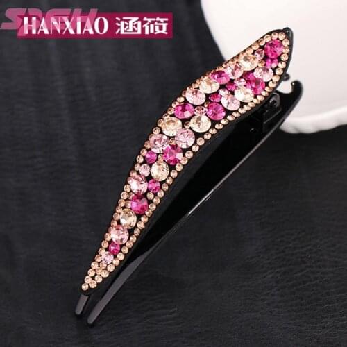 Korean version of the hair ornamental water drill plate hair duck mouth clip hair card simple full drill elegant hundred-tie