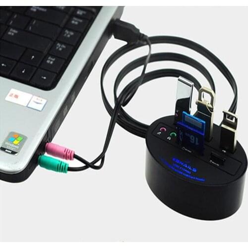 USB Hub 2.0 3 Ports + Card Reader High Speed Hub USB Combo All In One USB Splitter For SD/MMC/M2/MS/MS Pro