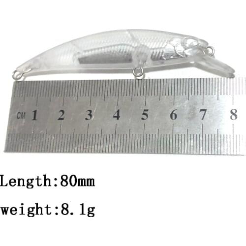 100 pieces of blank bait crank pencil Min fish bait unpainted bait body fishing bait 47mm 1.6g 63mm 6.3g 61mm 5.6g