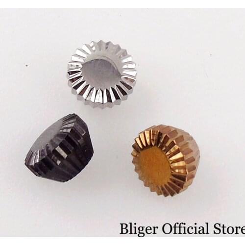Bronzed/PVD Black Coated Manual Watch Crown for Hand Winding ETA 6497 6498 ST3600 3602