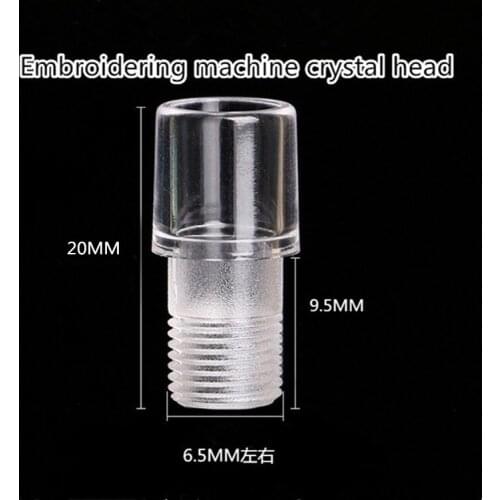 10 Pcs Tattoo Machine Head Hollow Crystal Eyebrow Tattoo Machine Cap Glass Head Crystal Eyebrow Tattoo Machine Accessories