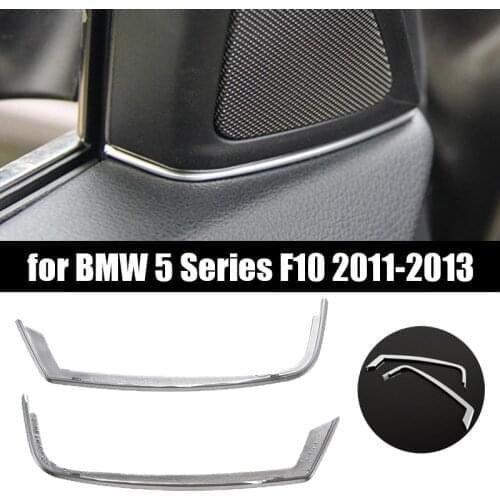 2Pcs Car Front Door Speaker Cover Gap Decor Trim Car Stytling Door Speakers Frame Trim Stickers For BMW 5 Series F10 2011-2017