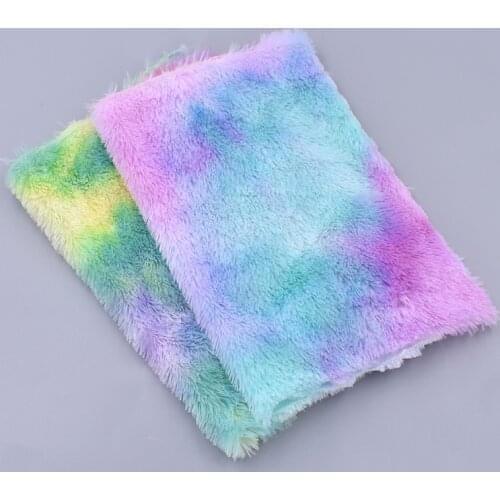 21X29cm A4 Rainbow Color PV Fur Flocking Fabric For Bags Bows DIY Decoration Homework Sewing Material Accessories