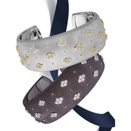 Brand New 3PC Open Bracelet Ring Earring Set For Women Bridal Wedding Shiny Cubic Zircon Dubai PARTY WEDDING Jewelry BOHO