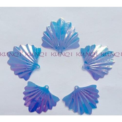 330Pcs/550pcs/lot 20mm Fan Shape Transparent Pink Loose Sequins Beautiful Crafts for Sewing/Webbing Diy Accessory Kids DIY