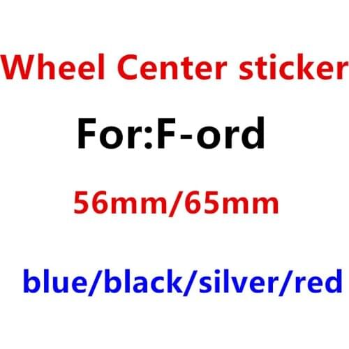 4pcs 56mm 65mm Car Wheel hub Center Cap Badge covers emblem sticker for Focus 2 3 ST Fiesta Mondeo tuga Ecosport Fusion MK7