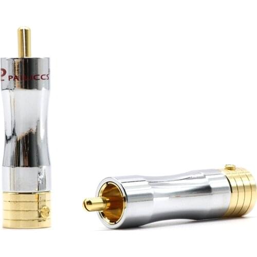 4pieces Pailics RCA jack Pailiccs RCA Plug Hifi Audio Signal Cable RCA Plug Audio Gold Plated RCA plug Connector