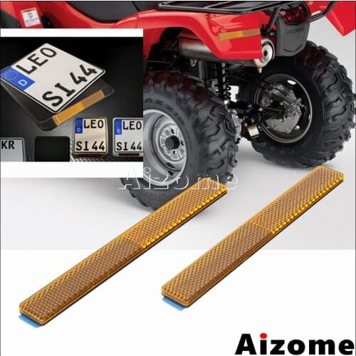 Car Truck Plastic Reflective Warning Plate Stickers Rear Rectangle Reflector Safety Sign Strip For ATV Bikes Dirt Bikes Trailers