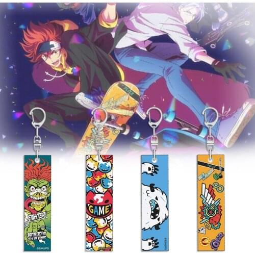 Anime SK8 The Infinity Key Chains Reki Kyan Langa Hasegawa Cosplay Acrylic Double Sided Keychain Keyring Pendant Prop