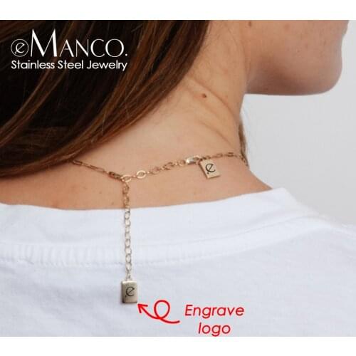 Custom Logo Tags Stainless Steel Charms for Necklace Bracelets