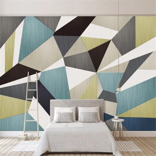 Milofi custom photo wallpaper mural modern minimalist Nordic geometric TV living room background wall design