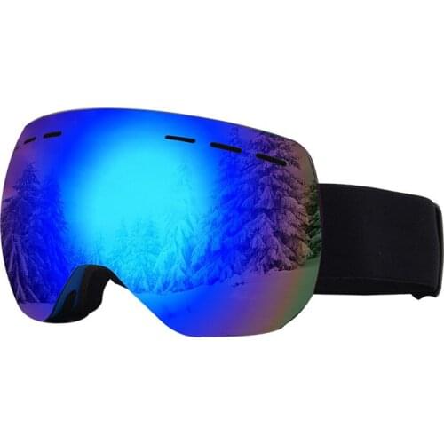 Ski Goggles New Ski Goggles Double Layer Anti-Fog Large Spherical Large View Snow Goggles Outdoor Mountaineering Bicycle Glass