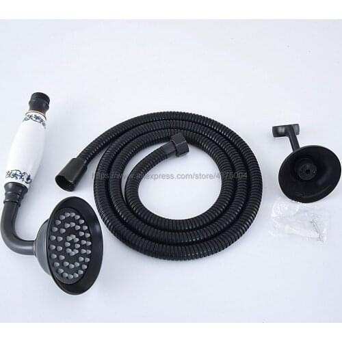 Oil Rubbed Bronze Bathroom Ceramics Telephone Style Hand Held Shower Head &1.5m Shower Hose & Shower Holder Nhh075