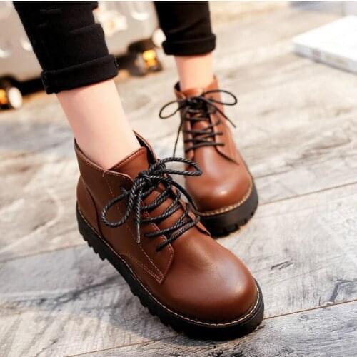 Woman Fashion Genuine Leather Motorcycle Ankle Boots Fashion low-heeled Solid Leather Boots with non-slip Warm Boots yhj90