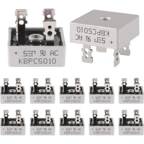 12PCS/Lot Bridge Rectifier Diode KBPC5010 50A 1000V Single Phase Bridge Rectifier Original Integrated Circuit