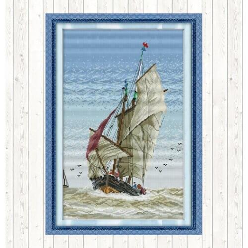 The Wind and The Waves DIY Needlework Crafts Home Decor Cross Stitch Kits Cotton Thread Embroidery Needlework Sets Patterns Kits