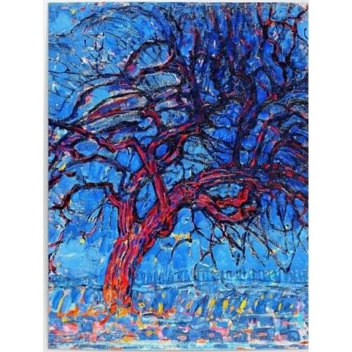 Wall Artwork Print Canvas the Red Tree Painting Home Decor Poster Modular Piet Mondrian Pictures Modern Living Room Framework