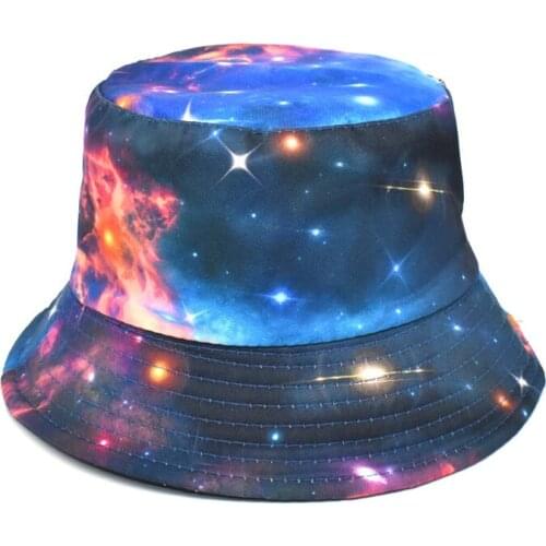 Star Print Bucket Hats 2021 Summer Women Men Fashion Basin Cap Colorful Sun Hat High Street Accessories Fishing Hats