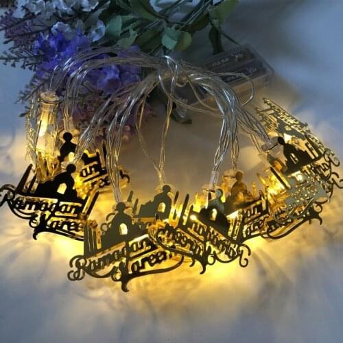 Ramadan LED String Lights Letter Led Light Hollow Creative Holiday Indoor Garland Curtain Decoration Fashion Home Decors Luces