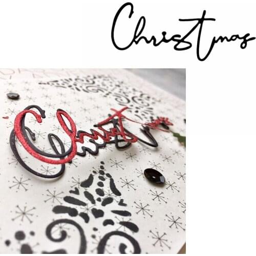 Christmas Word Metal Cutting Dies Word Decoration Die Cuts For DIY Scrapbooking Card Making New 2019 Embossed Crafts Cards