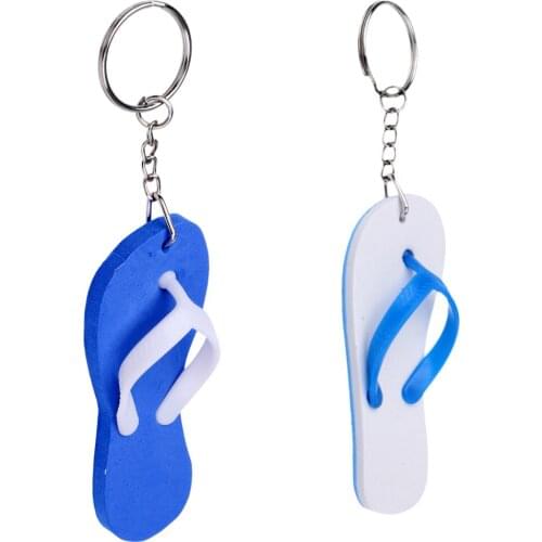 2 Pieces / Pack Boat Floating Key Chain Storage Keychain Water Sports Sailing - Flip Flops / Slipper Shaped
