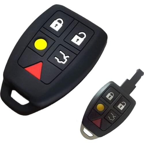 Silicone Car Key Cover Case 3 Button Remote Auto Folding Flip Key Blanks Case For Volvo S40 V50 C30 XC70 XC90 S60 V70 C70 Holder