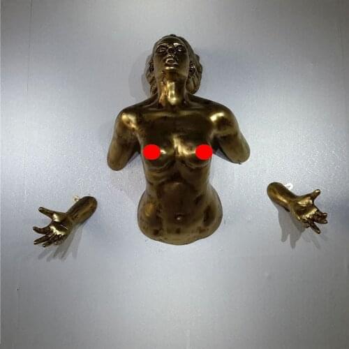 Modern FRP Character Body Artistic Figurine Home Decoration Crafts Greek abstract angel Goddess statue sculpture wall sculpture