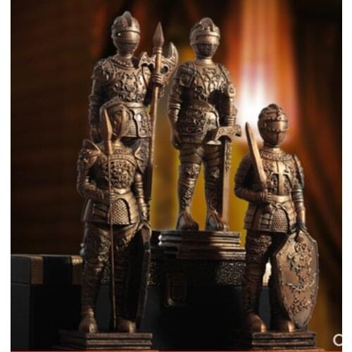 Medieval warrior handicraft Greek statue armor samurai model for a hotel model room restaurant Crafts Arts decoration