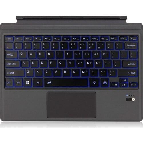 PC ABS Slim Keyboard Magnetic Tablet Shell for Microsoft Surface Pro 3 4 5 6 7 Case 7 Colors Backlit Wireless Bluetooth Keyboard