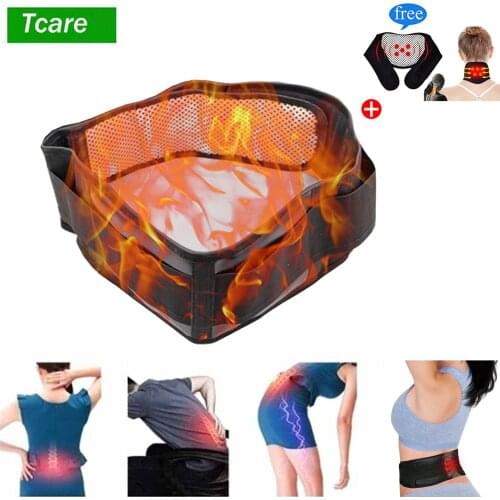 * Tcare Adjustable Waist Tourmaline Self Heating Magnetic Therapy Back Waist Support Belt Lumbar Brace Massage Band Health Care