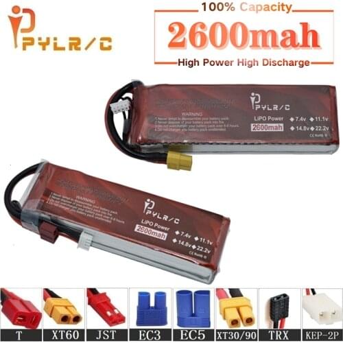 High Rate 14.8v 2600mAh Lipo Battery For RC Helicopter Parts 4s Lithium battery 14.8v 50C RC Cars Airplanes Drone Battery T/XT60