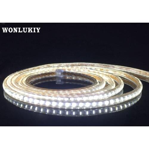 WONLUKIY 120leds/m SMD 3014 Led Strip 1m 2m 3m 4m 5m 10m15m 20m 25m Waterproof Led Flexible Tape Ribbon Lights + 220V EU Plug