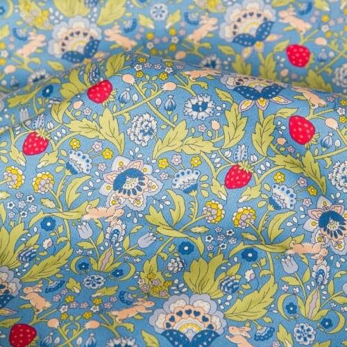 Half-Meter Japanese Twill Cotton Fabric Patchwork Fabric For DIY Sewing White Rabbit B