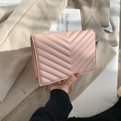 Women Bag New PU Flap Fashion Solid Chains Shoulder Bags Pures And Bags Crossbody Luxury Designer bags Euro-America Style