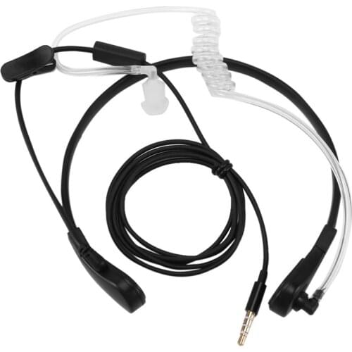 1pin 3.5mm Throat Mic Microphone Covert Acoustic Tube Earpiece Headset For Samsung/HTC/LG/Blackberry/MOTORO Smart Phone Earphone