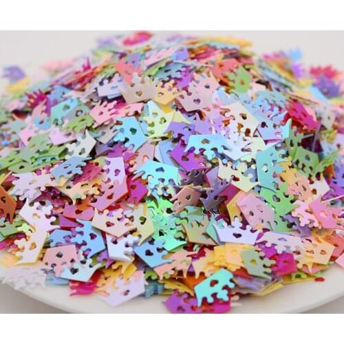10g/bag 11mm Crown Pvc Loose Sequins Paillette Sewing Craft For Wedding Decoration Garment Dress Shoe Caps Toys Diy Accessory