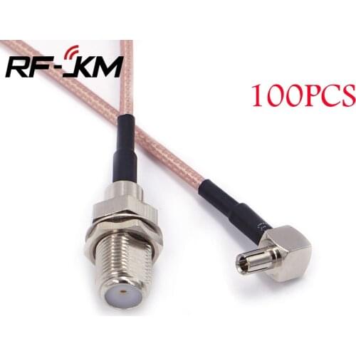 100pcs TS9 Male To F Female nut bulkhead RG316 Pigtail Cable Huawei Modem 15cm