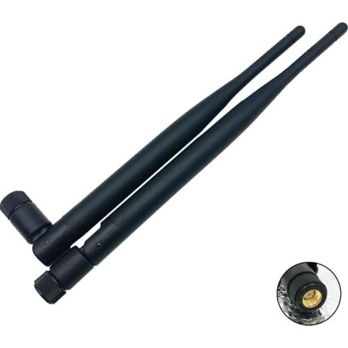 2.4G / 5.8G 5dBi Antenna 2PCS/Batch Dual Frequency High Gain Omnidirectional Antenna 2.4G/WIFI Router Signal Enhancement Antenna