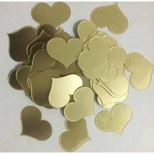 50pcs/lot 4*5cm 3D Acrylic Mirror Surface Gold Heart-shaped Wall Sticker Bedroom Wedding Decoration Wall Decals Love Art Poster