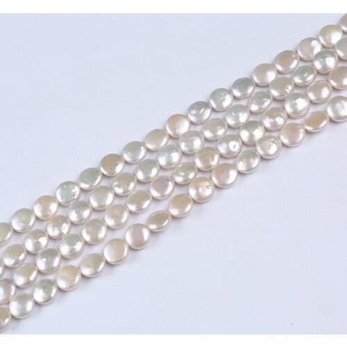 Hot Sale 12-13mm White Freshwater Coin Pearls For Jewellery Making