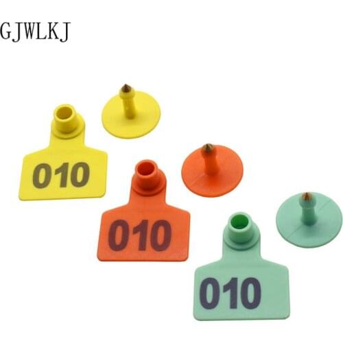 Animal Supplies No. 1-200 Pig Ear Tag Digital Signage Laser Typed Copper Head Earring Farm Animal ID Card 200pcs