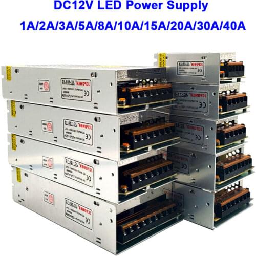 DC12V Switch Power Supply Transformer Source Adapter AC 110V-220V For WS2812 WS2811 5050 RGB Led Strip Light