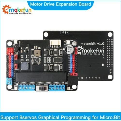 Keywish Motor:Bit Multifunctional Motor Drive Expansion Board DC Support 8 servos,Makecode,Scratch3.0,Mixly,Python