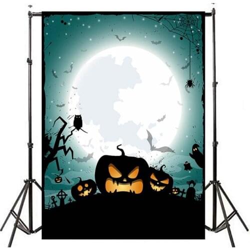 Halloween Photography Background Pumpkin Lantern Children Dusk Photo Backdrop Halloween Party Banner Studio Decoration